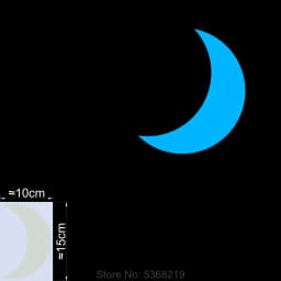 Luminous Stars Wall Stickers Glow in the Dark Moon/Heart/Round Decal for Kids Room Children Bedroom Store Hotel DIY Decoration