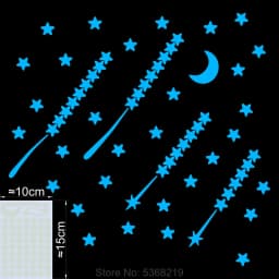 Luminous Stars Wall Stickers Glow in the Dark Moon/Heart/Round Decal for Kids Room Children Bedroom Store Hotel DIY Decoration