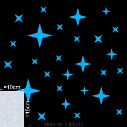 Luminous Stars Wall Stickers Glow in the Dark Moon/Heart/Round Decal for Kids Room Children Bedroom Store Hotel DIY Decoration