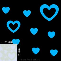 Luminous Stars Wall Stickers Glow in the Dark Moon/Heart/Round Decal for Kids Room Children Bedroom Store Hotel DIY Decoration