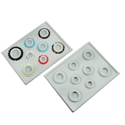 Mix7Style Gray Velvet Flocked Board Beading Jewelry  For DIY Bracelet Necklace Making Organizer Tray Design Craft Measuring Tool