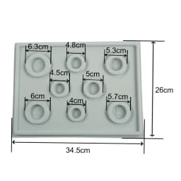 Mix7Style Gray Velvet Flocked Board Beading Jewelry  For DIY Bracelet Necklace Making Organizer Tray Design Craft Measuring Tool