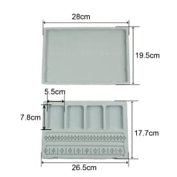 Mix7Style Gray Velvet Flocked Board Beading Jewelry  For DIY Bracelet Necklace Making Organizer Tray Design Craft Measuring Tool