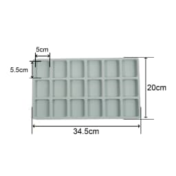 Mix7Style Gray Velvet Flocked Board Beading Jewelry  For DIY Bracelet Necklace Making Organizer Tray Design Craft Measuring Tool
