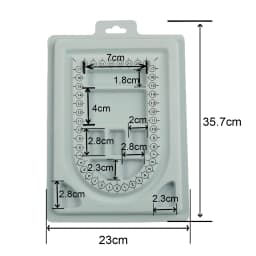 Mix7Style Gray Velvet Flocked Board Beading Jewelry  For DIY Bracelet Necklace Making Organizer Tray Design Craft Measuring Tool