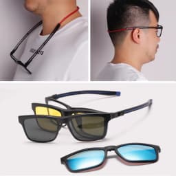 Ralferty Men Eye Glasses Frame Optical Magnet Clip On Sport Prescription Sunglasses Women Anti Blue Square Hanging Neck Eyeglass