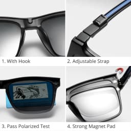 Ralferty Men Eye Glasses Frame Optical Magnet Clip On Sport Prescription Sunglasses Women Anti Blue Square Hanging Neck Eyeglass
