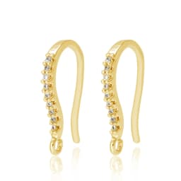 Earrings Clasp Hooks Findings Zirconia Handmade DIY Women Tassle Dangle Earrings Accessories