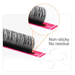 Lashrujade 16 17 18 19 20mm Long Individual Eyelashes Extension Soft Faux Silk Mink Russian Volume Lash Extension Supplies