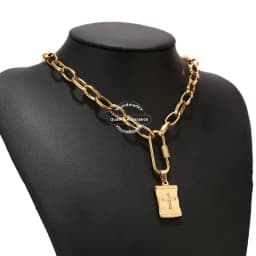 TOUREDBEADS 4pcs Stainless Steel Heart Screw Locking Clasp Gold Oval Square Carabiner Clasps for Necklace Keychain Making