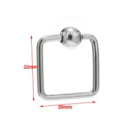 TOUREDBEADS 4pcs Stainless Steel Heart Screw Locking Clasp Gold Oval Square Carabiner Clasps for Necklace Keychain Making