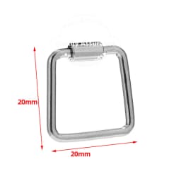 TOUREDBEADS 4pcs Stainless Steel Heart Screw Locking Clasp Gold Oval Square Carabiner Clasps for Necklace Keychain Making