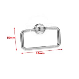 TOUREDBEADS 4pcs Stainless Steel Heart Screw Locking Clasp Gold Oval Square Carabiner Clasps for Necklace Keychain Making
