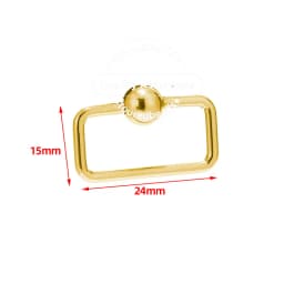 TOUREDBEADS 4pcs Stainless Steel Heart Screw Locking Clasp Gold Oval Square Carabiner Clasps for Necklace Keychain Making