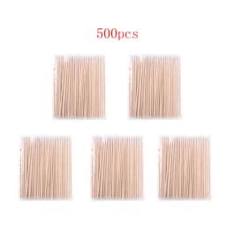 100/300/500pcs Wood Cotton Swab Cosmetics Permanent Makeup Ear Clean Sticks Buds Micro Brushes Eyelash Glue Removing Tool