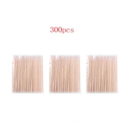 100/300/500pcs Wood Cotton Swab Cosmetics Permanent Makeup Ear Clean Sticks Buds Micro Brushes Eyelash Glue Removing Tool