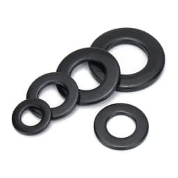 5/50pcs M2 M2.5 M3 M4 M5 M6 M8 M10 M12 M14 M16 M20 M22 M24 GB97 DIN125 Black Grade 8.8 Carbon Steel Flat Washer Plain Gasket Pad