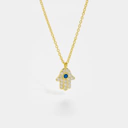 ANDYWEN 925 Sterling Silver Hamsa Hand Pendant Necklace Gold Long Chain Fashion Jewelry Party Jewels Luxury ZIrcon CZ Wedding