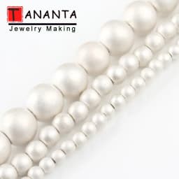 Matte Silver Plated Natural Hematite Beads 2 3 4 6 8mm Round DIY Stone Beads For Jewelry Making Bracelet Necklace Accessories