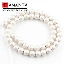 Matte Silver Plated Natural Hematite Beads 2 3 4 6 8mm Round DIY Stone Beads For Jewelry Making Bracelet Necklace Accessories