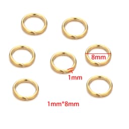 100pcs Stainless Steel Real Gold Color Plating Jump Rings Split Rings for Jewelry Making Supplies DIY Necklace Accessories