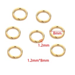 100pcs Stainless Steel Real Gold Color Plating Jump Rings Split Rings for Jewelry Making Supplies DIY Necklace Accessories