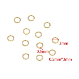 100pcs Stainless Steel Real Gold Color Plating Jump Rings Split Rings for Jewelry Making Supplies DIY Necklace Accessories