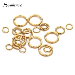 100pcs Stainless Steel Real Gold Color Plating Jump Rings Split Rings for Jewelry Making Supplies DIY Necklace Accessories
