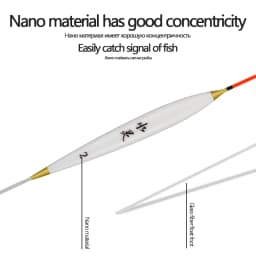 10PCS Floats Nano Bobber+10 Buoy Tubes+1 Bag Hooks River Lake Fishing Fresh Water Pesca Ice Fishing Tools Tackles Accessories