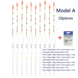 10PCS Floats Nano Bobber+10 Buoy Tubes+1 Bag Hooks River Lake Fishing Fresh Water Pesca Ice Fishing Tools Tackles Accessories