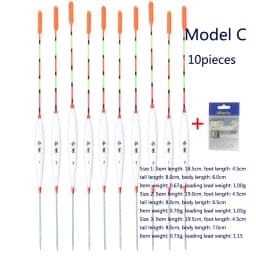 10PCS Floats Nano Bobber+10 Buoy Tubes+1 Bag Hooks River Lake Fishing Fresh Water Pesca Ice Fishing Tools Tackles Accessories