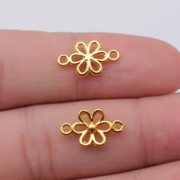 WYSIWYG 40pcs 15x9mm 6 Colors Flower Connector Charms For Jewelry Making DIY Jewelry Findings