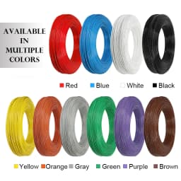 1M/5M UL1332 PTFE Wire 30/28/26/24/22/20/18/16/14/13/12/10 AWG FEP Insulated High Temperature Electron Cable For 3D Printer