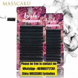 MASSCAKU Easy Fan Blooming Faux Mink Lashes Eyelashes Blooming Volume Eyelashes Long Lasting Eyelash Extension