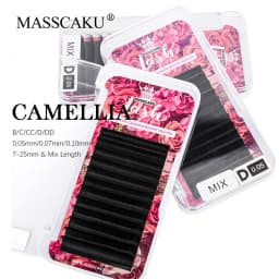 MASSCAKU Easy Fan Blooming Faux Mink Lashes Eyelashes Blooming Volume Eyelashes Long Lasting Eyelash Extension