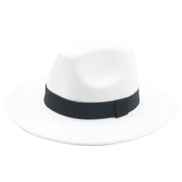 Fedora Hat Women Winter Hats for Women Ribbon Band Men's Hat Wide Brim Classic Beige Wedding Church Bowler New Cap Chapeau Femme