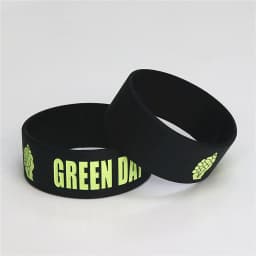 Hot Sale 1PC GREEN DAY Silicone Bracelets & Bangles Black Silicone Wristband BRACELET for Music Bands Fans Concert Gifts SH070