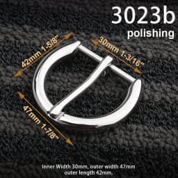 1piece Stainless Steel Belt Buckle Pin Buckle Half Buckle for Leather Craft Waistband Parts DIY Hardware Accessories