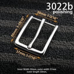 1piece Stainless Steel Belt Buckle Pin Buckle Half Buckle for Leather Craft Waistband Parts DIY Hardware Accessories