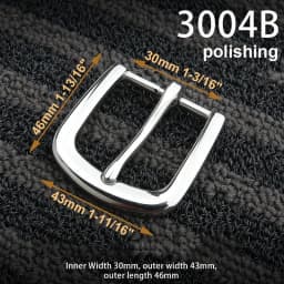 1piece Stainless Steel Belt Buckle Pin Buckle Half Buckle for Leather Craft Waistband Parts DIY Hardware Accessories