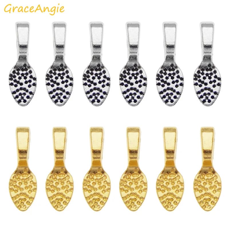 20pcs/pack Glue on Bail Bales for Jewelry Making Necklace Pendant Base jewelry findings handmade accessories charms crafts Gift