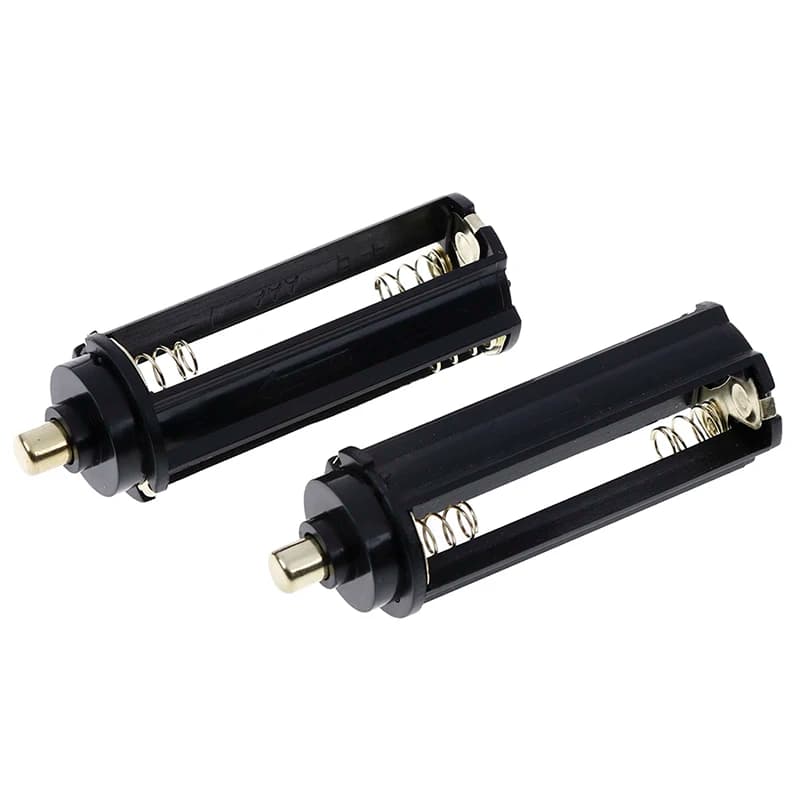 2Pcs Plastical Battery Holder Box Case 3 AAA To 18650 Battery Converter