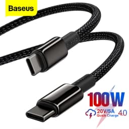 Baseus 100W USB C To USB Type C Cable USB-C Fast Charge Data Wire USBC Type-C PD Cable For iPhone 17 Pro Max MacBook iPad Xiaomi