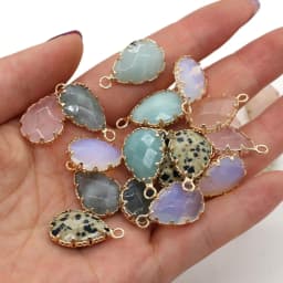 Natural Stone Faceted Amethysts Pendants Water drop shape Charms for Jewelry Making Diy earring necklace accessories Size14x23mm