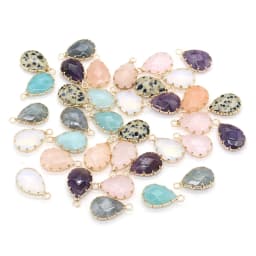 Natural Stone Faceted Amethysts Pendants Water drop shape Charms for Jewelry Making Diy earring necklace accessories Size14x23mm