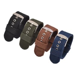 16mm 18mm 20mm 22mm 24mm Waterproof Watch Band Soft and Comfortable Nylon Strap Universal Replacement Canvas Watchband