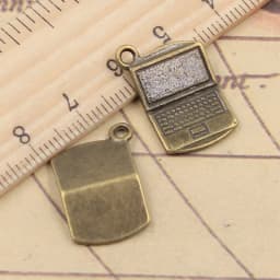 10pcs Charms Computer Laptop 21x13mm Tibetan Bronze Silver Color Pendants Antique Jewelry Making DIY Handmade Craft