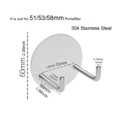 SUS304 Bottomless-Filter Holder Portafilter 60mm 15-20bar for Espresso Coffee Maker Parts Inner 51mm Portafilter