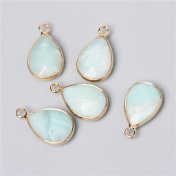3pcs/set Natural Aventurine Rose Pink Quartzs Opal Stone Pendants Charm DIY Making Necklace Earrings For Women Exquisite Jewelry