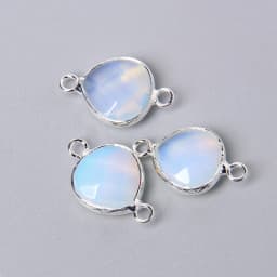 3pcs/set Natural Aventurine Rose Pink Quartzs Opal Stone Pendants Charm DIY Making Necklace Earrings For Women Exquisite Jewelry